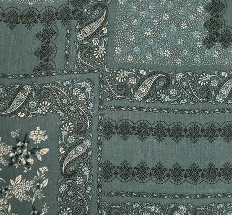 1 Yard 100% Rayon Crinkle Fabric Agave Green Lightweight 50/52" Wide Woven Crepon