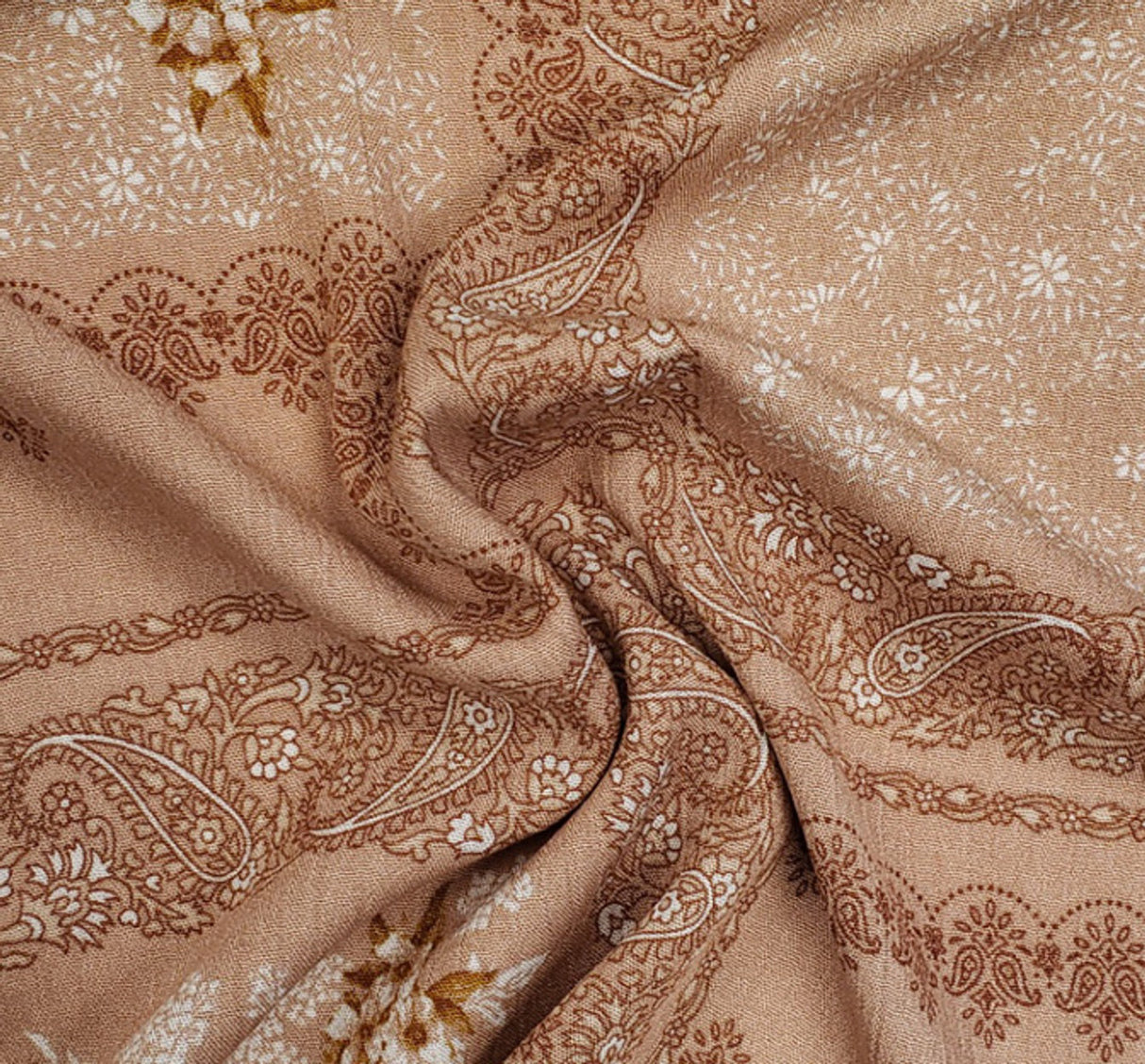 ১ গজ বেলেপাথরের রেয়ন ক্রিঙ্কল ফ্যাব্রিক ৫০/৫২" চওড়া হালকা ওজনের বোনা ক্রেপন