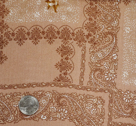 1 Yard Sandstone Rayon Crinkle Fabric 50/52" Wide Lightweight Woven Crepon