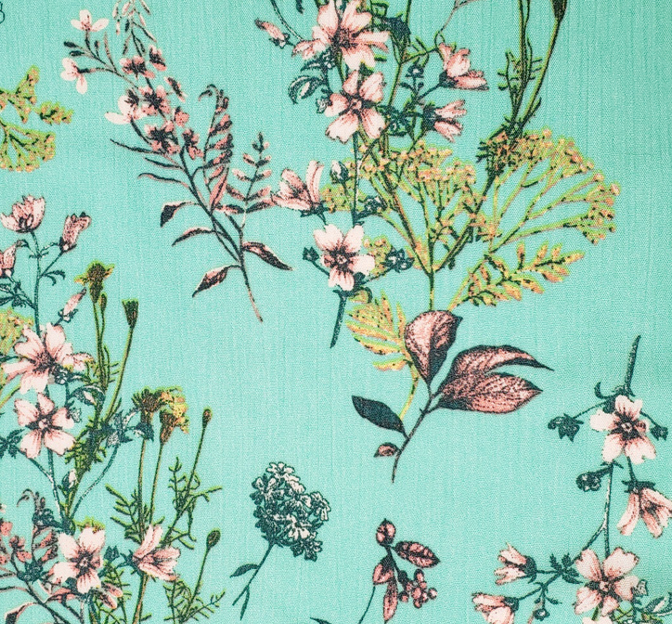 Rayon Crinkle 1D1490 100 Percent Rayon Fabric - Mint, 50/52" Width