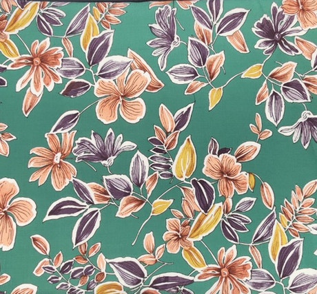 1 Yard Dark Ivy Rayon Slub Fabric for Apparel Dresses Shirts Skirts Sewing Projects Width 55/56"