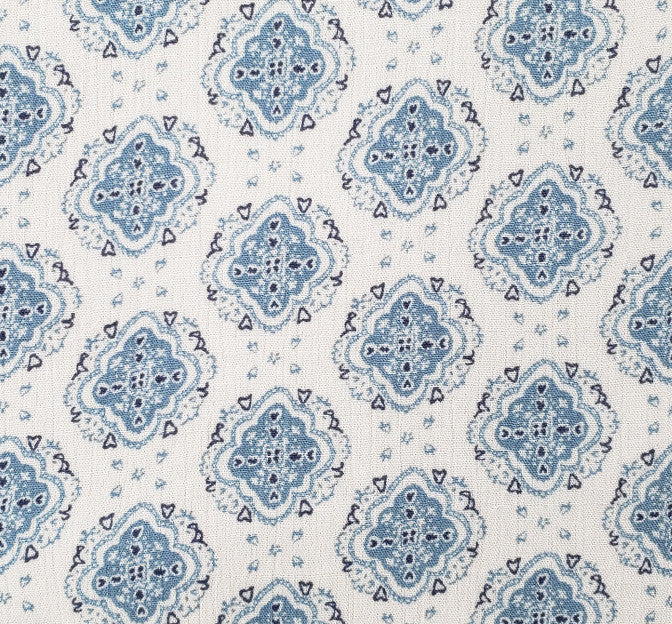 1D1724 Denim Blue Rayon Crinkle Fabric - Denim Blue Textured Crinkle, 50/52" Width (1 Yard)
