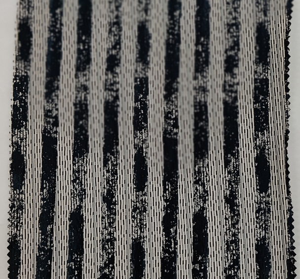 1 Yard Poly Jacquard Spandex Fabric with Foil Black/Ivory, 58/60" Wide Stretch Apparel Textile