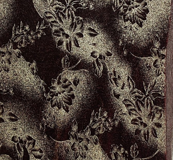 Mesh W/Foil 1D435 Polyester Fabric - Red Gold, 56/58" Width (1 Yard)