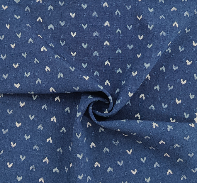 Yoryu Jacquard 1D931 Denim Rayon Fabric - Denim, Jacquard, 55/56" Width (1 Yard)