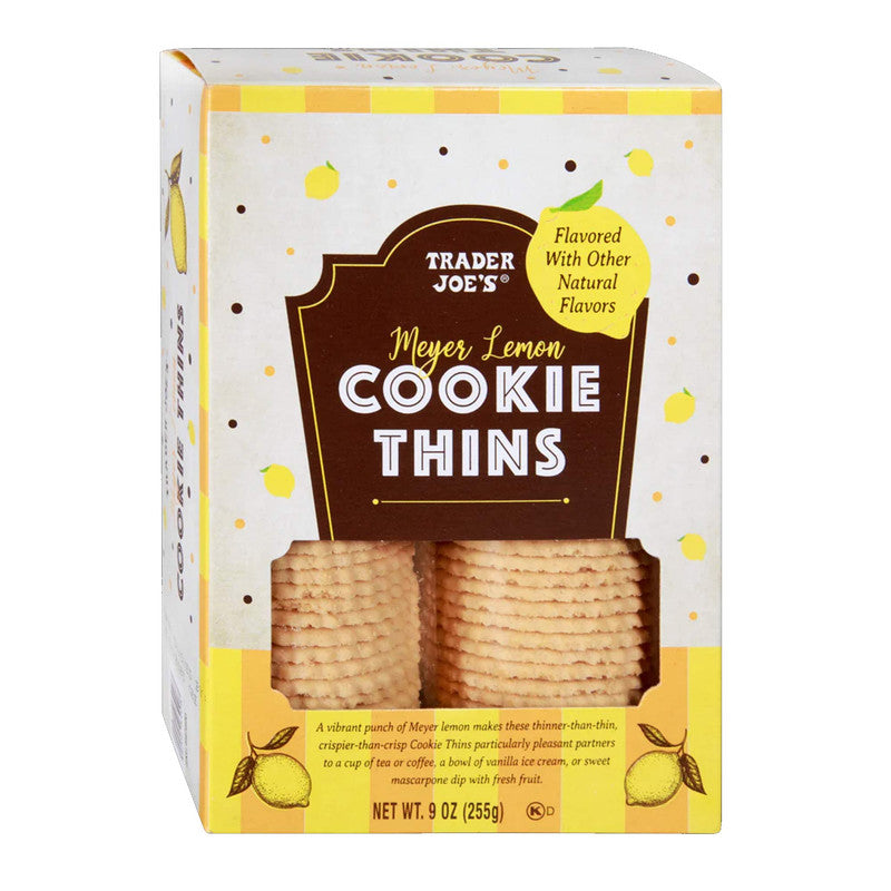 Meyer Lemon Cookie Thins 9 oz Crisp & Citrusy