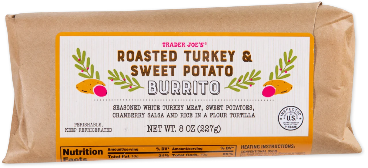 Roasted Turkey & Sweet Potato Burrito with Cranberry Salsa