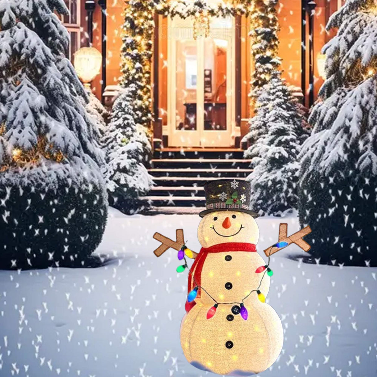 Light Up Indoor Outdoor Christmas Snowman Holiday Yard Decoration