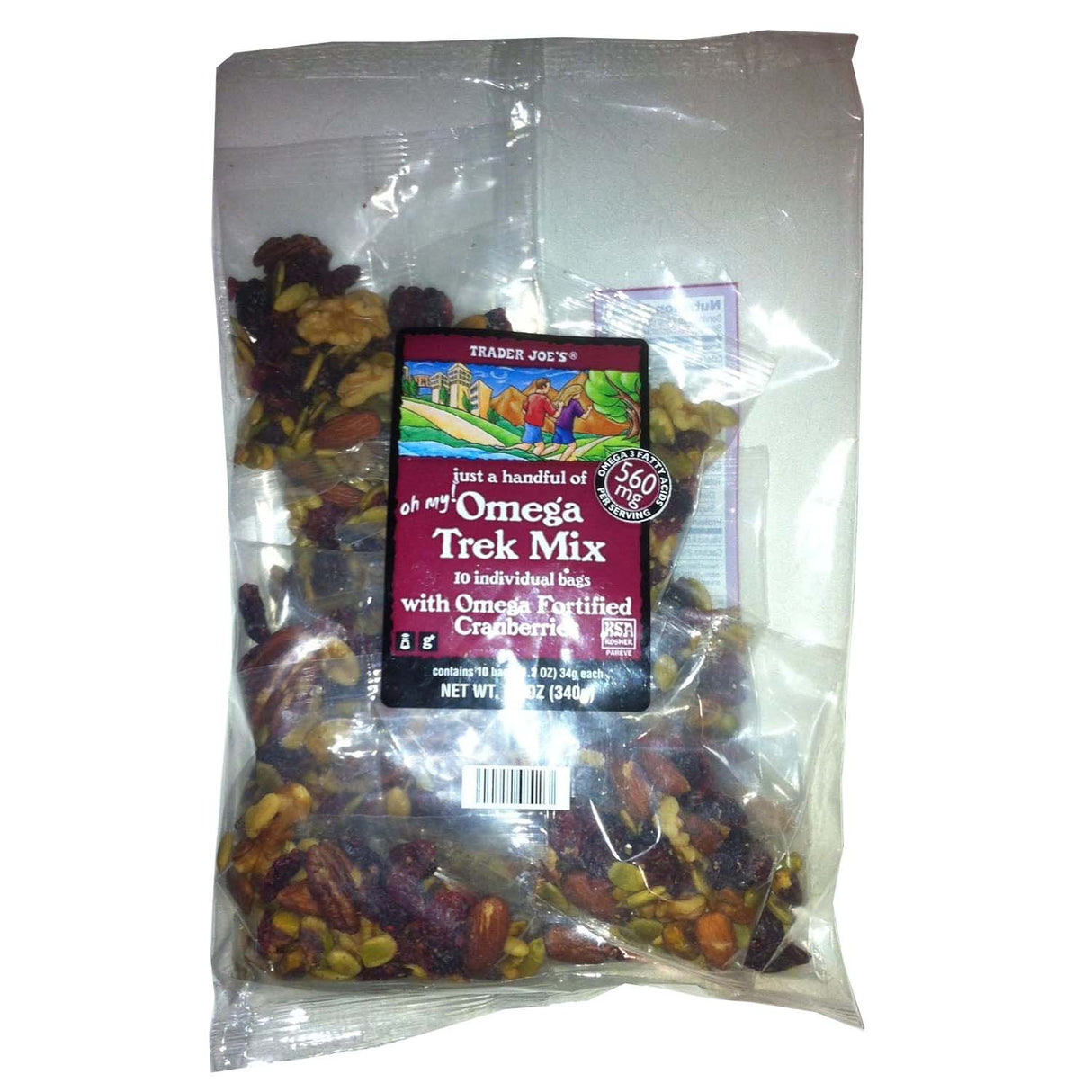 Trader Joe's Just a Handful of Omega Trek Mix 12 Oz.