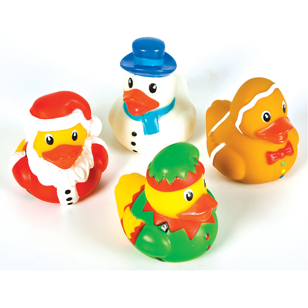 Holiday Duckies Mini Rubber Ducks (1 DZ)