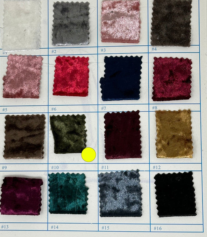 1 Yard Crushed Velvet Velour Stretch Fabric Soft Plush Polyester 60 Inch Width