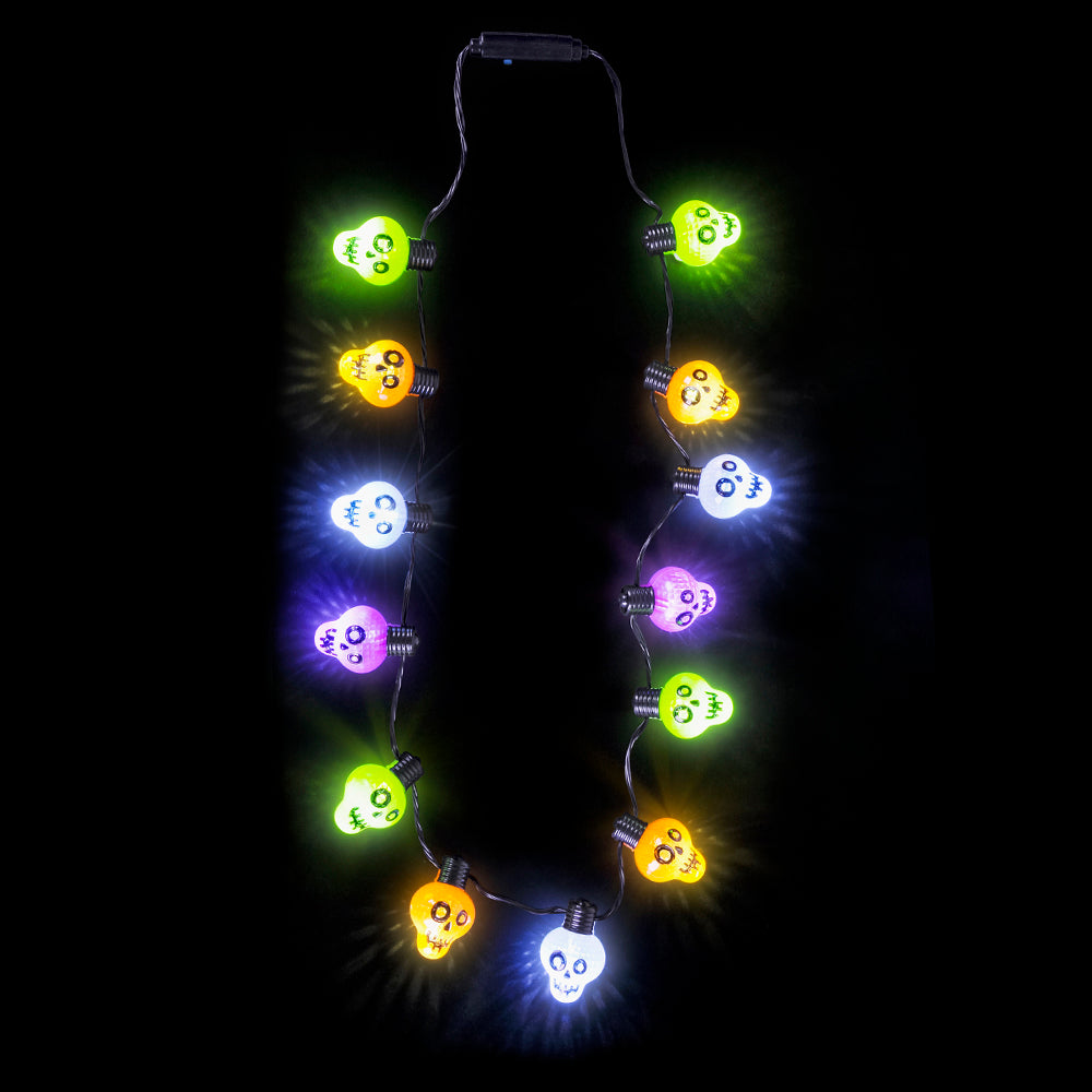 Light Up Skull Necklace 25"