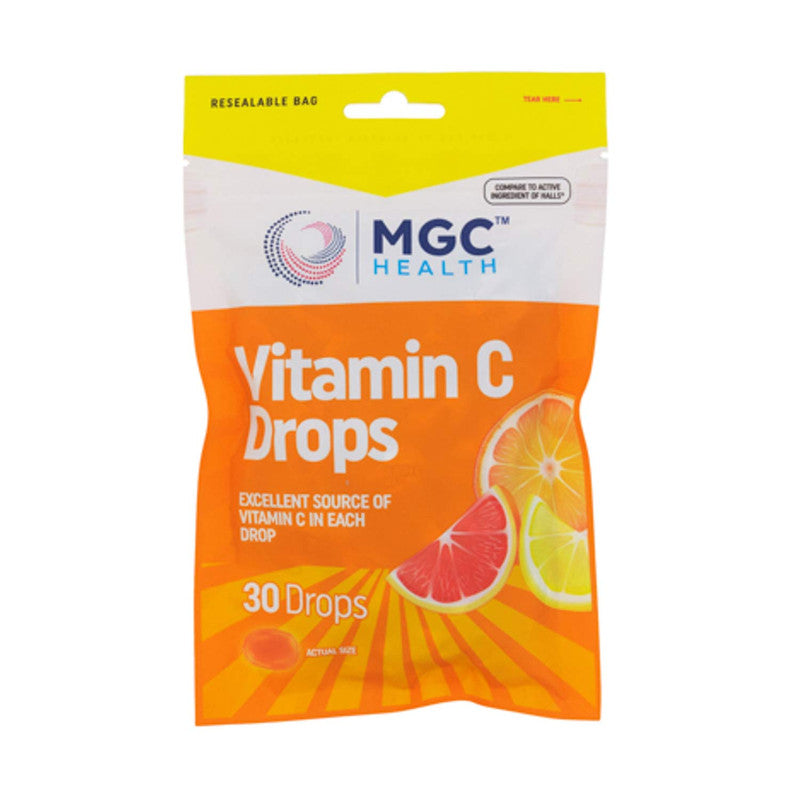 Vitamin C Cough Drops 30ct MGC Health Lozenges