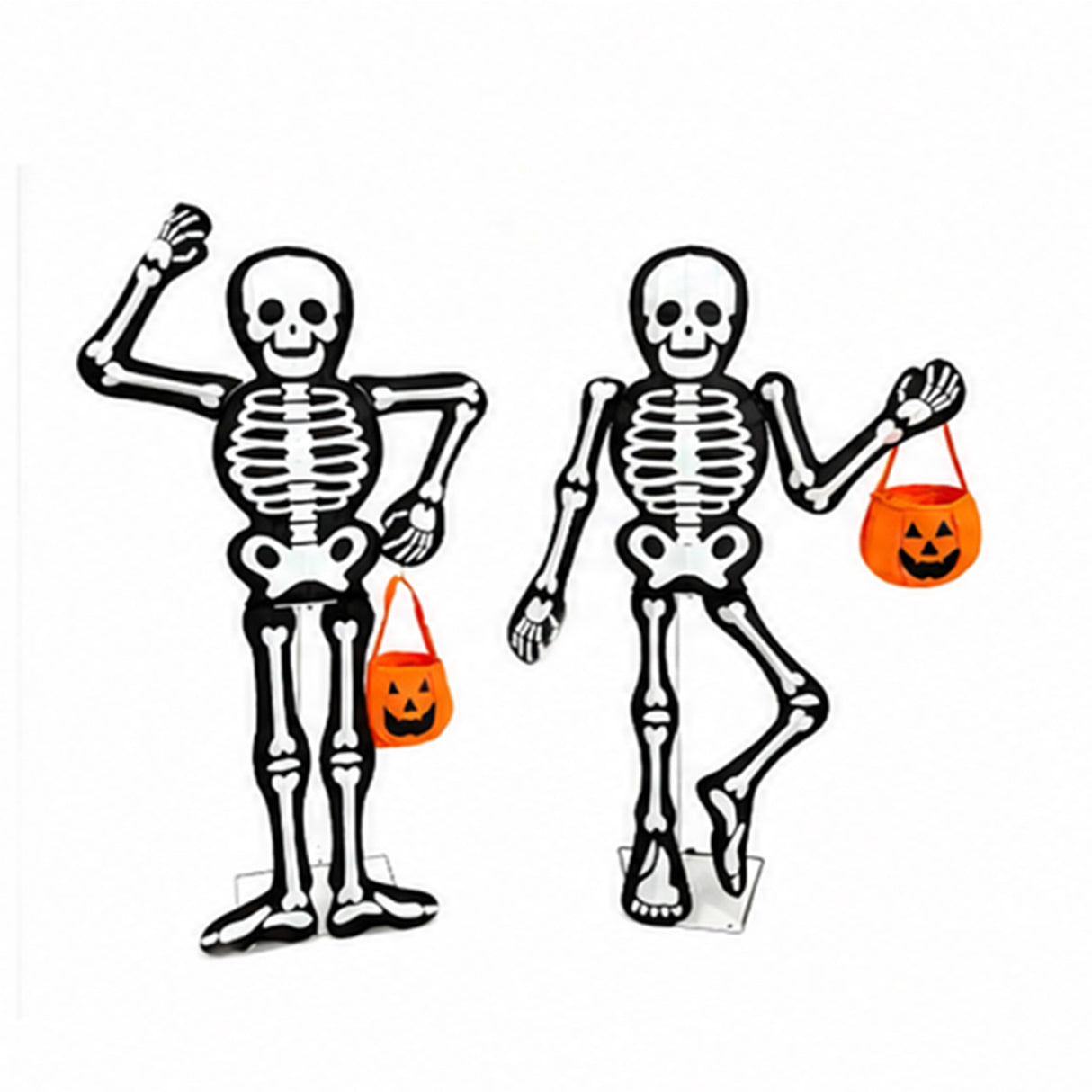 2-Pack LED Skeleton Halloween Yard Decorations Set