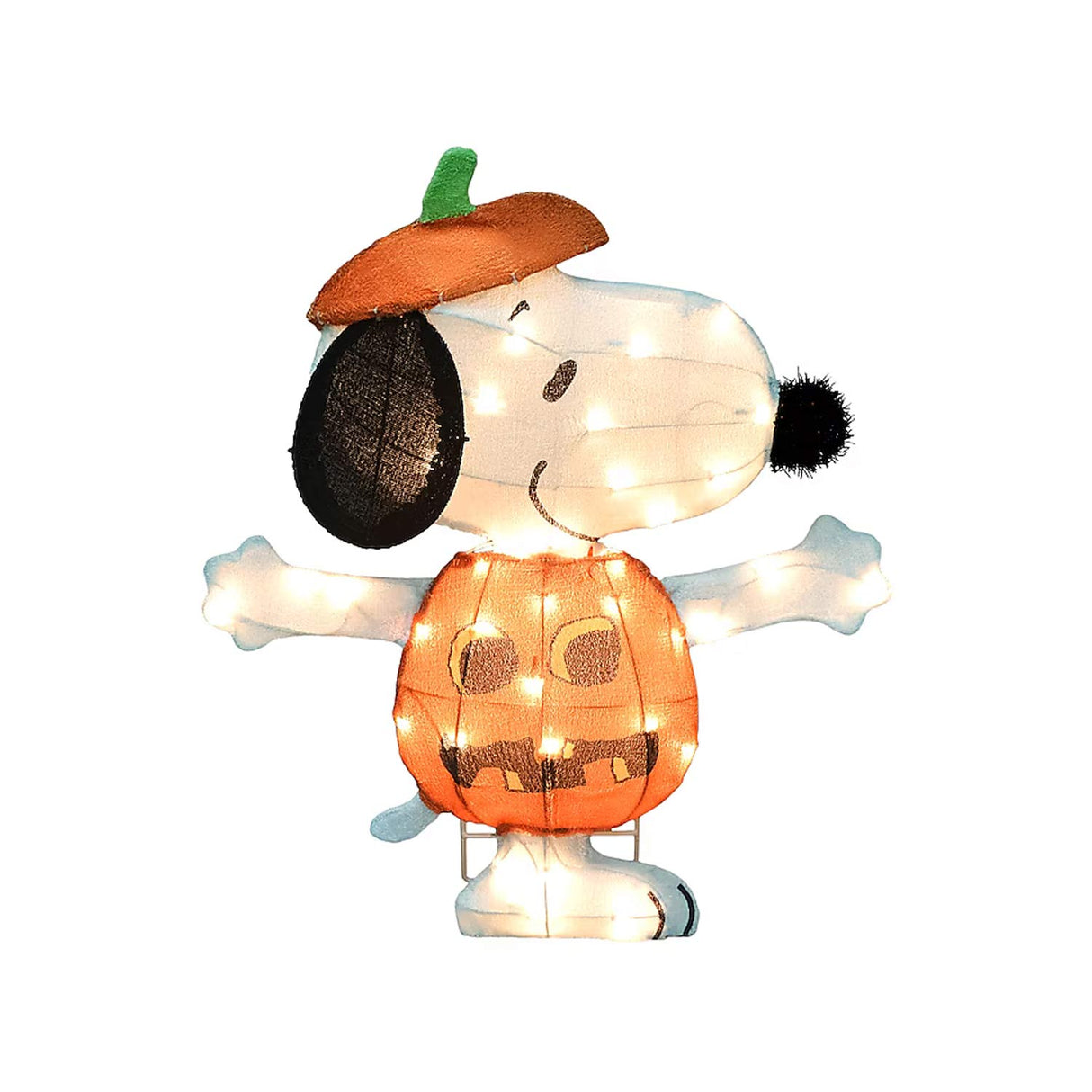 Product Works 1.97ft Snoopy Jack-o-Lantern Yard Stake Lighted Halloween Decoration