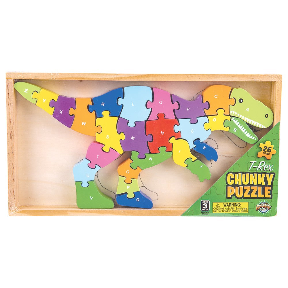 Wooden T-Rex Letter Puzzle (1 PC)