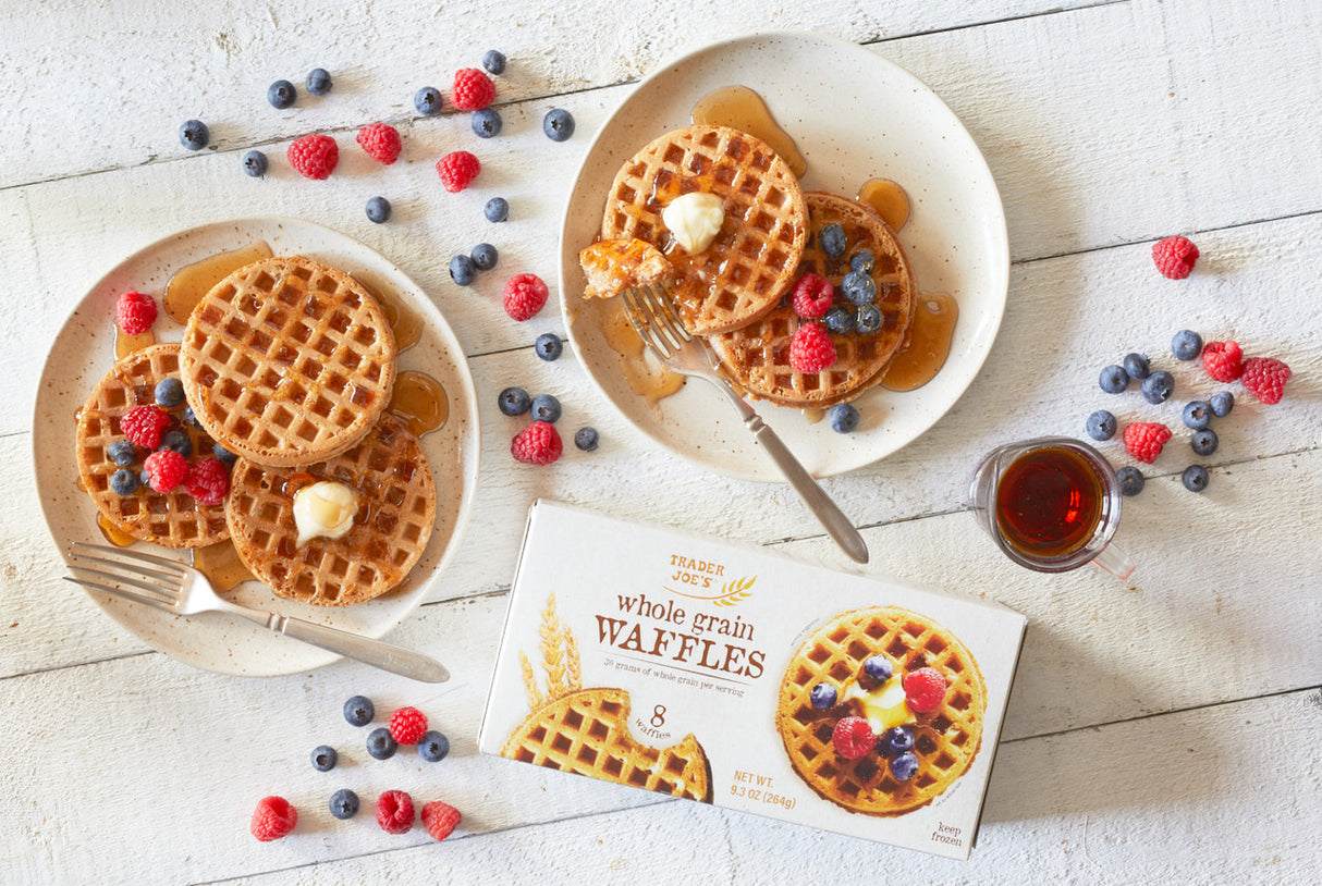 Whole Grain Waffles Frozen Belgian Style Healthy Breakfast 9.3 Oz