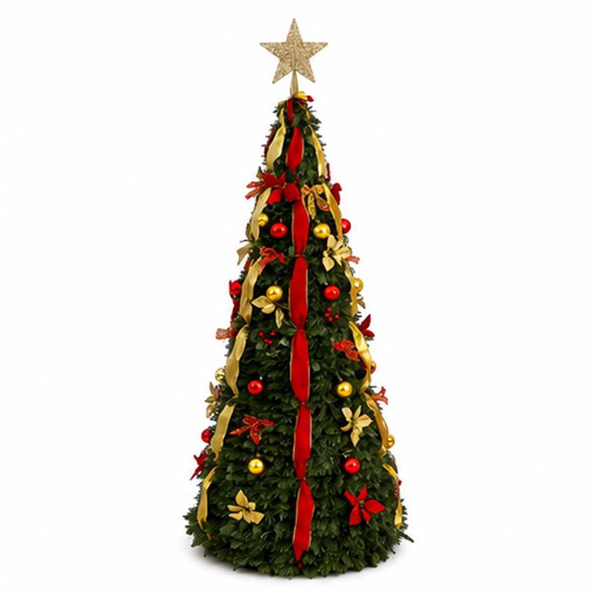 6.5FT Pre Lit Christmas Tree Warm White Multi Lights