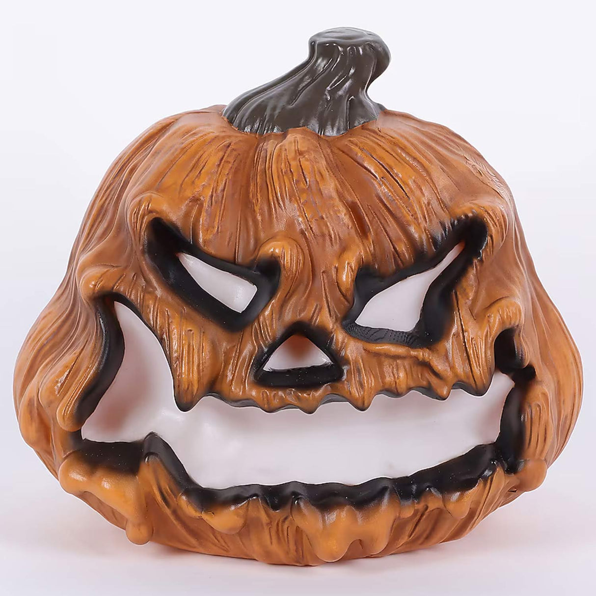 10 Inches Glowing Scary Face Jack-o-Lantern Halloween Decor with Light