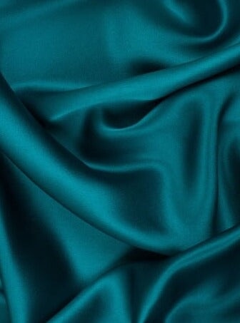 Stretch Satin Teal Green