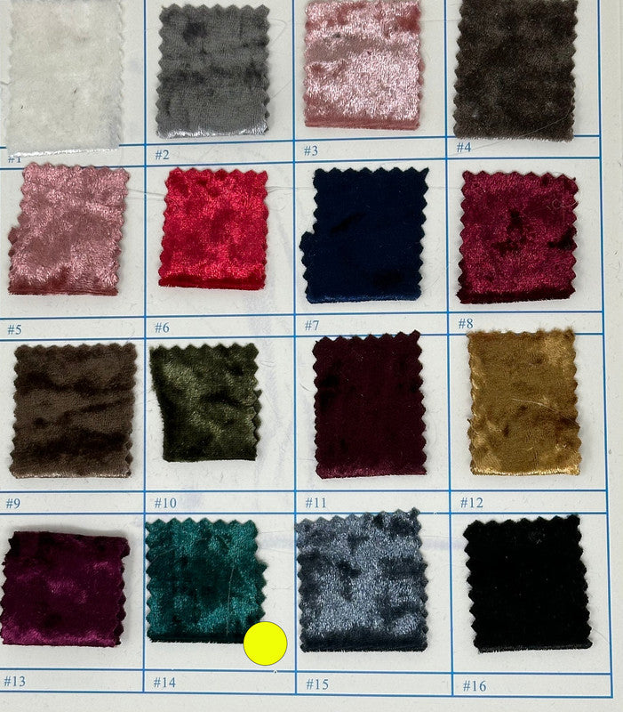 1 Yard Crushed Velvet Velour Stretch Fabric Soft Plush Polyester 60 Inch Width