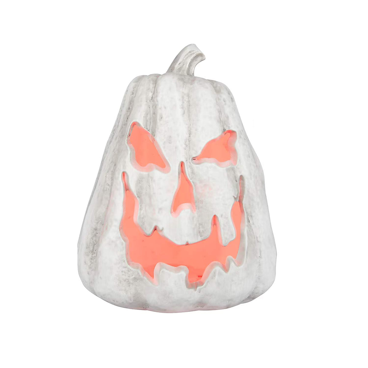 Haunted Living 1-ft LIghted Aged White Creep Jack-O-Lantern