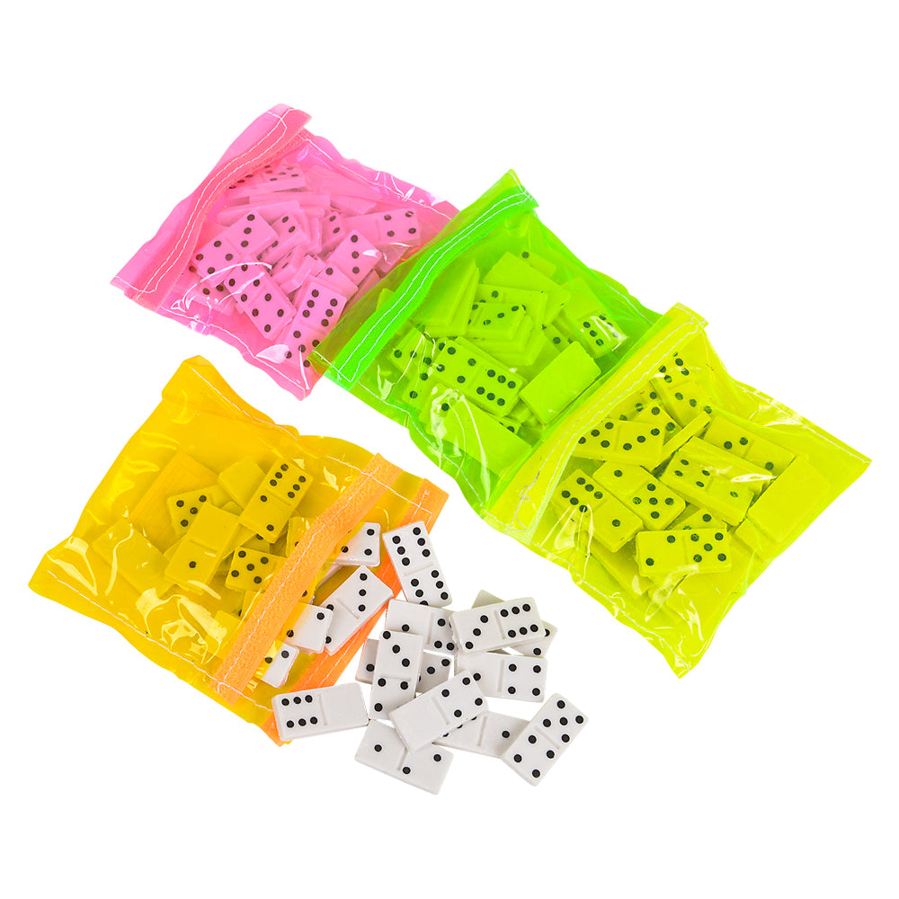 Mini Dominoes With Neon Pouch (1 DZ)