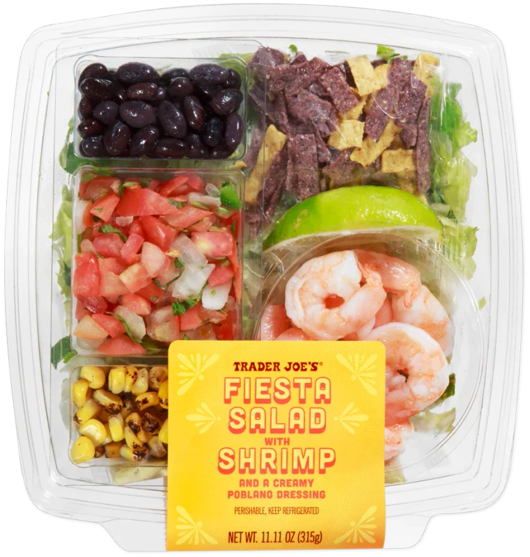Fiesta Salad with Shrimp – Romaine & Poblano Dressing