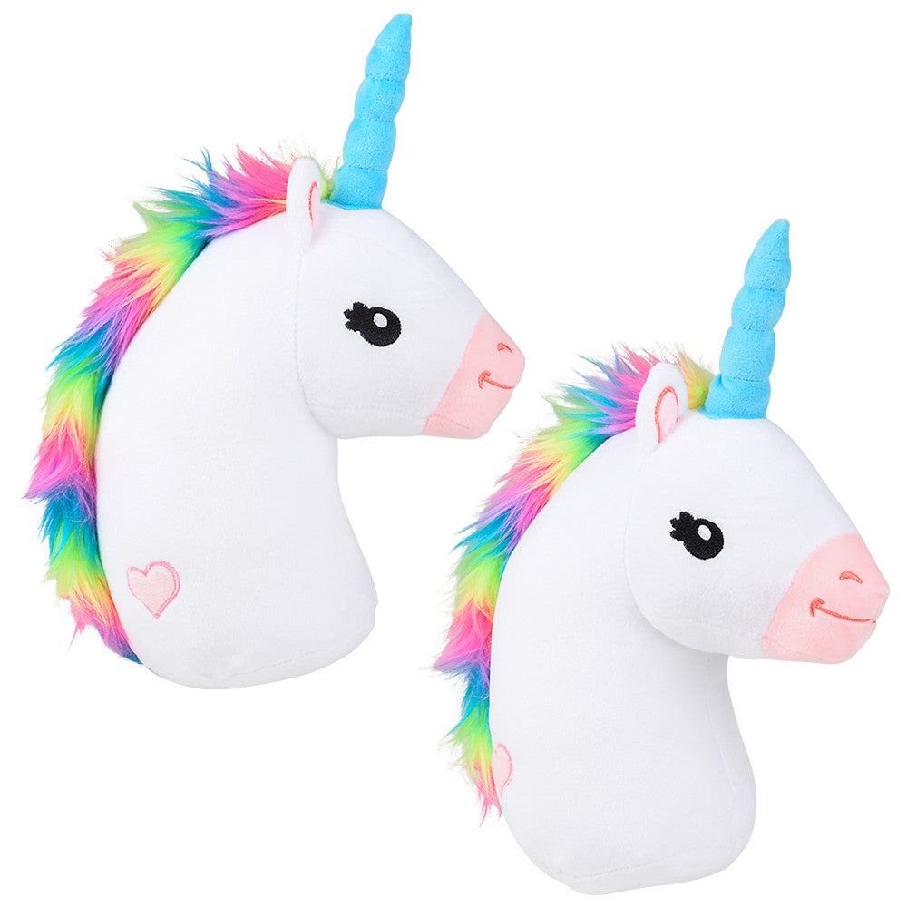 Rainbow Unicorn Head Plush (16 in)