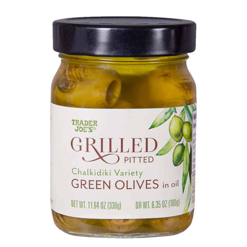 Grilled Pitted Green Olives 11.64 Oz