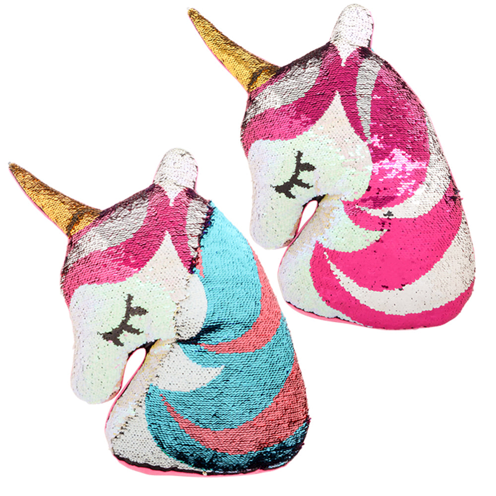 Plush Flip Sequin Unicorn Pillow (1 PC)