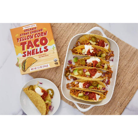 Trader Joes Organic Stone Ground Yellow Corn Taco Shells/5.5 Oz