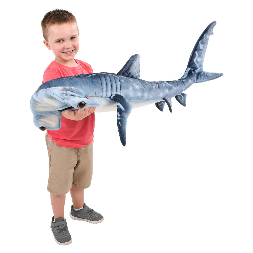 Hammerhead Shark Plush 35" Blue