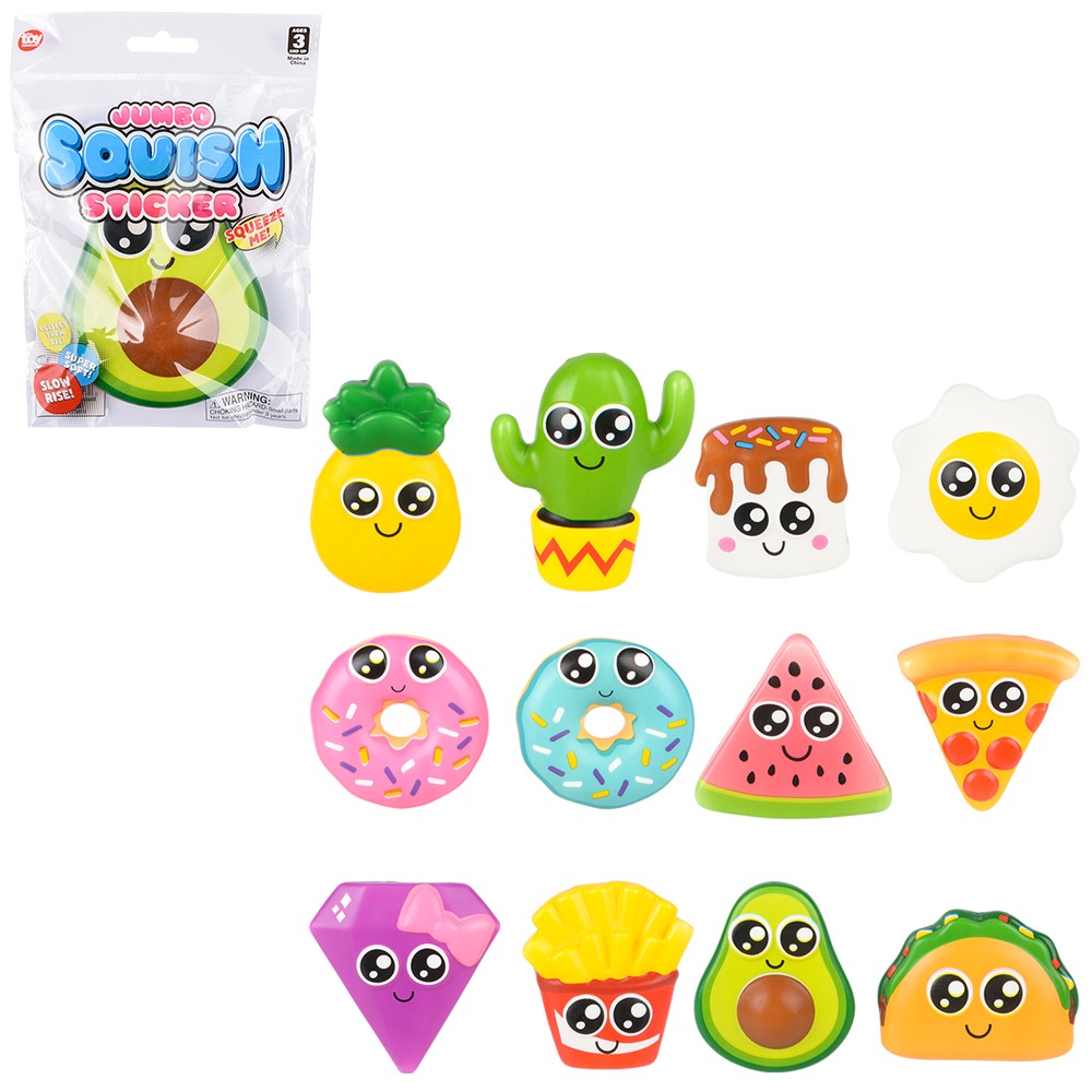 Jumbo Squish Stickers Mix 2 (1 DZ)