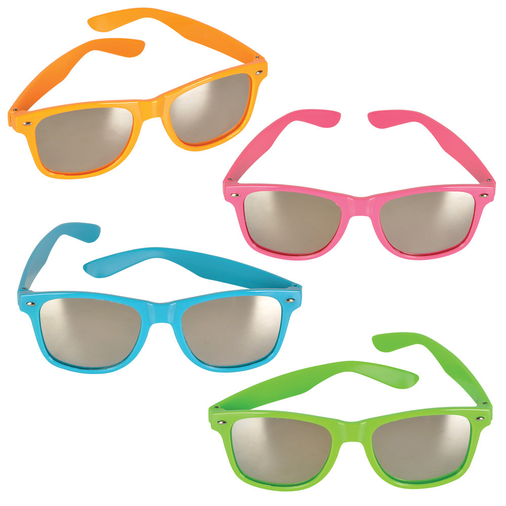 Neon Sunglasses With Mirror Lens (1 DZ)