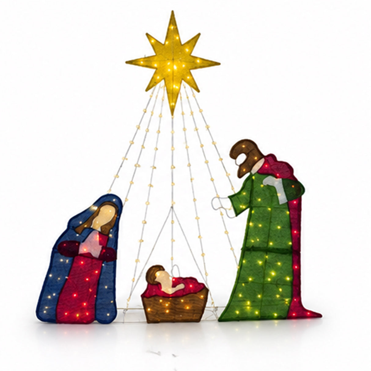 66" LED Lighted Nativity Scene Christmas Decoration