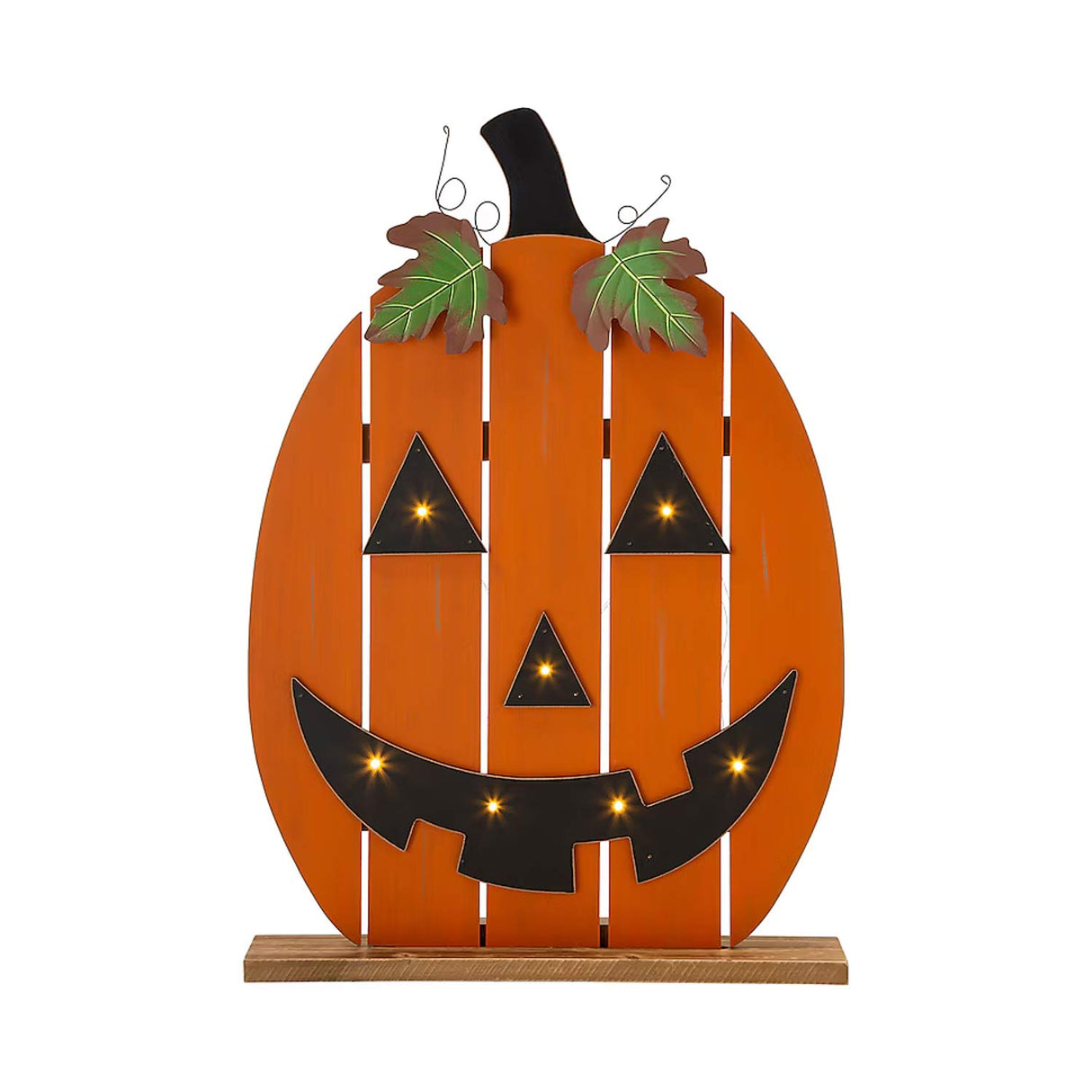 2.48ft Glitzhome Oversized Lighted Jack-o-Lantern Halloween Decoration Sign