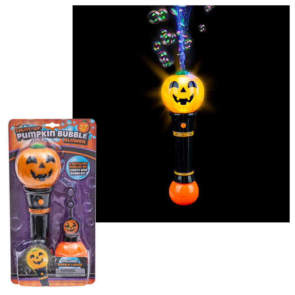 Jack O Lantern Light-Up Bubble Blower