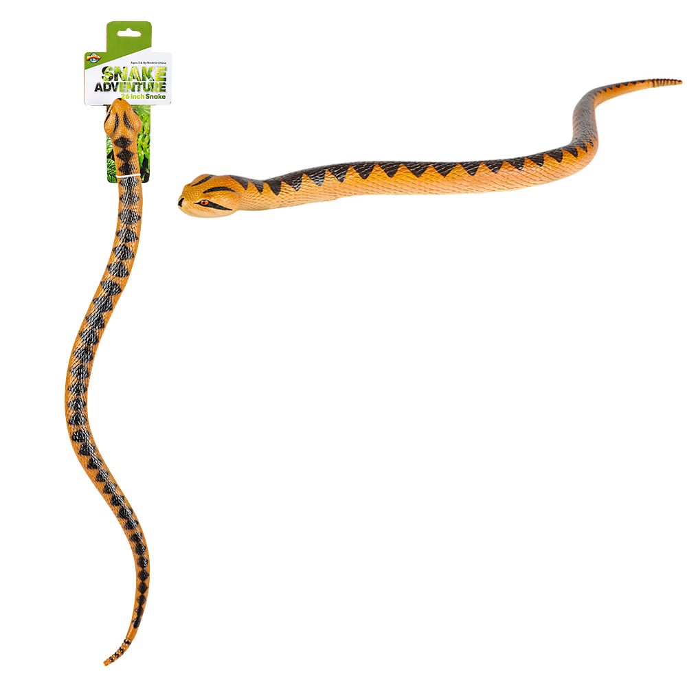 Rubber Dark Rattlesnake Toy 26"