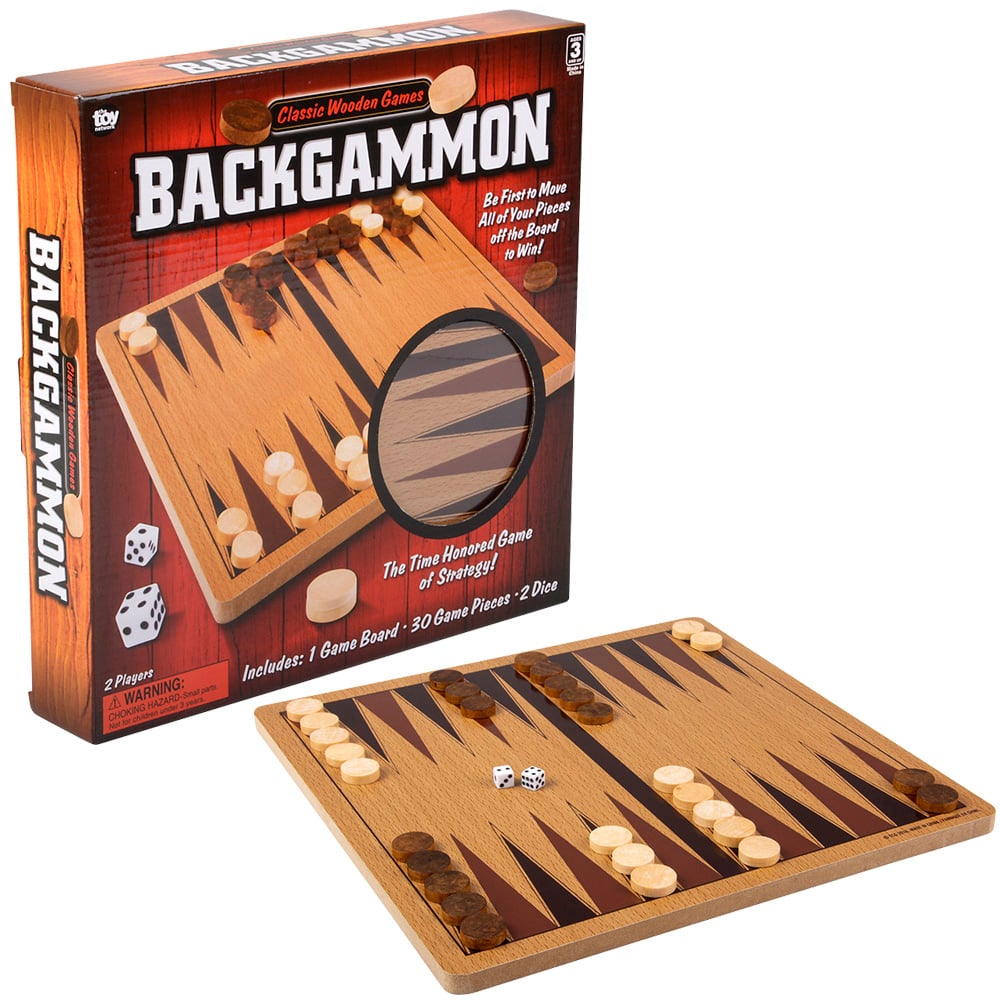 Wooden Backgammon 10" (1 Box)