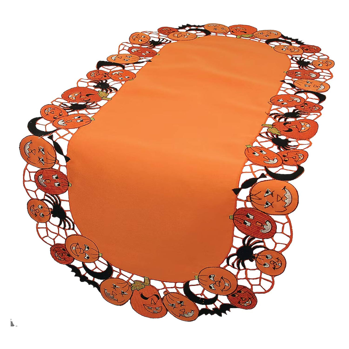 34 Inches Long XIA Home Fashions Tabletop Jack-O-Lantern Table Runner
