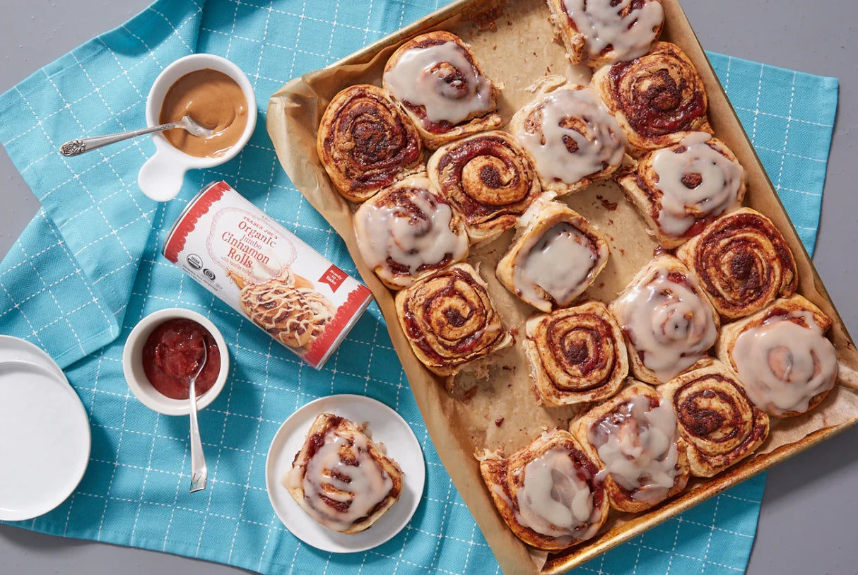 Organic Jumbo Cinnamon Rolls with Vanilla Icing