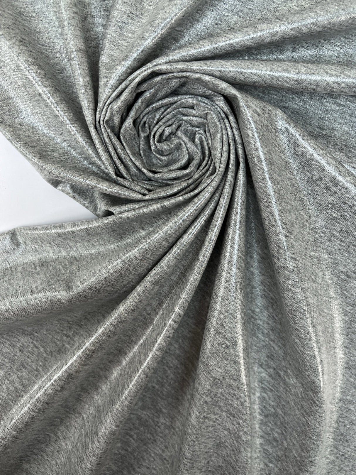 Cotton Knitted Fabric Melange Gray