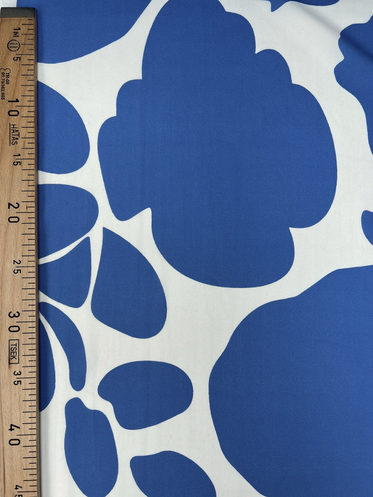 Polyamide Twill Abstract Print Blue