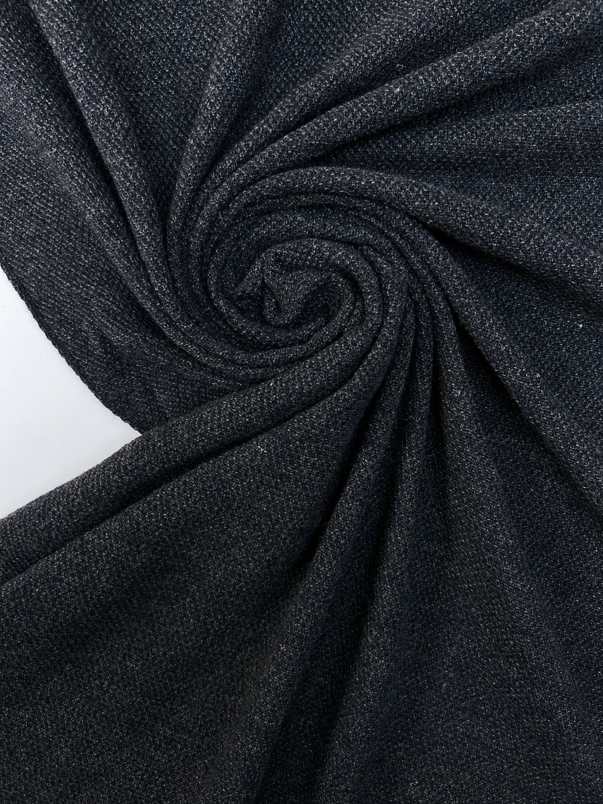 Wool Knitted Fabric Gray Blue