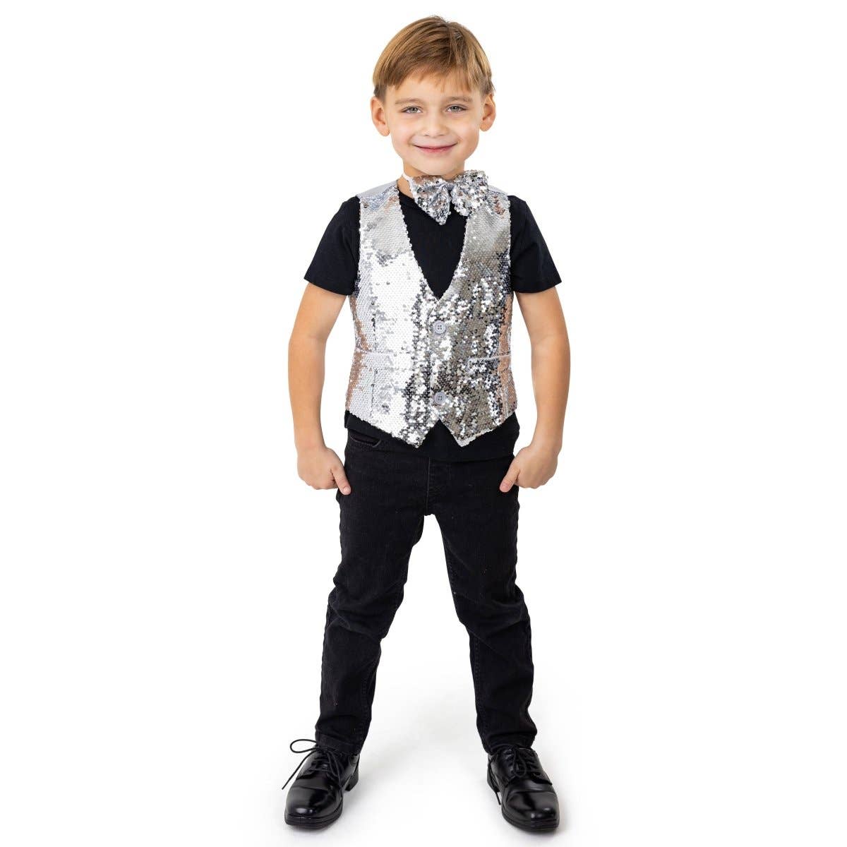Sequined Vest & Bow Tie Costume
