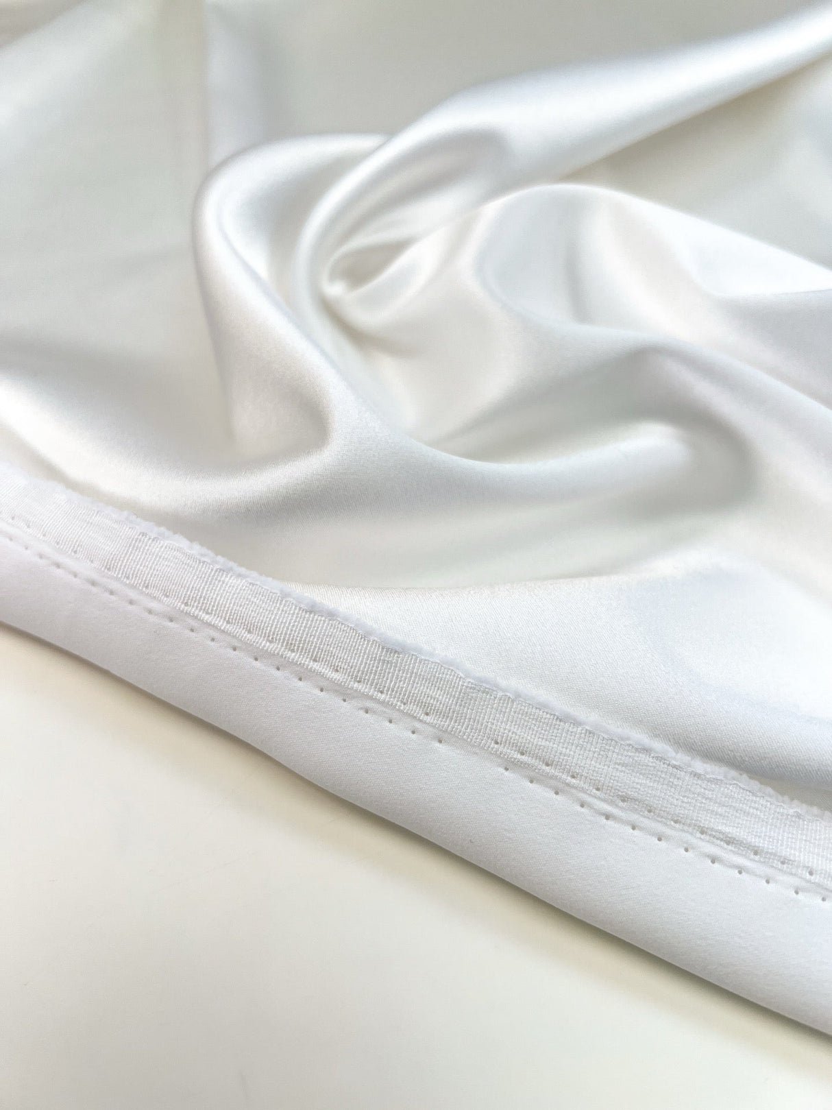 White Shade Satin With Elastane