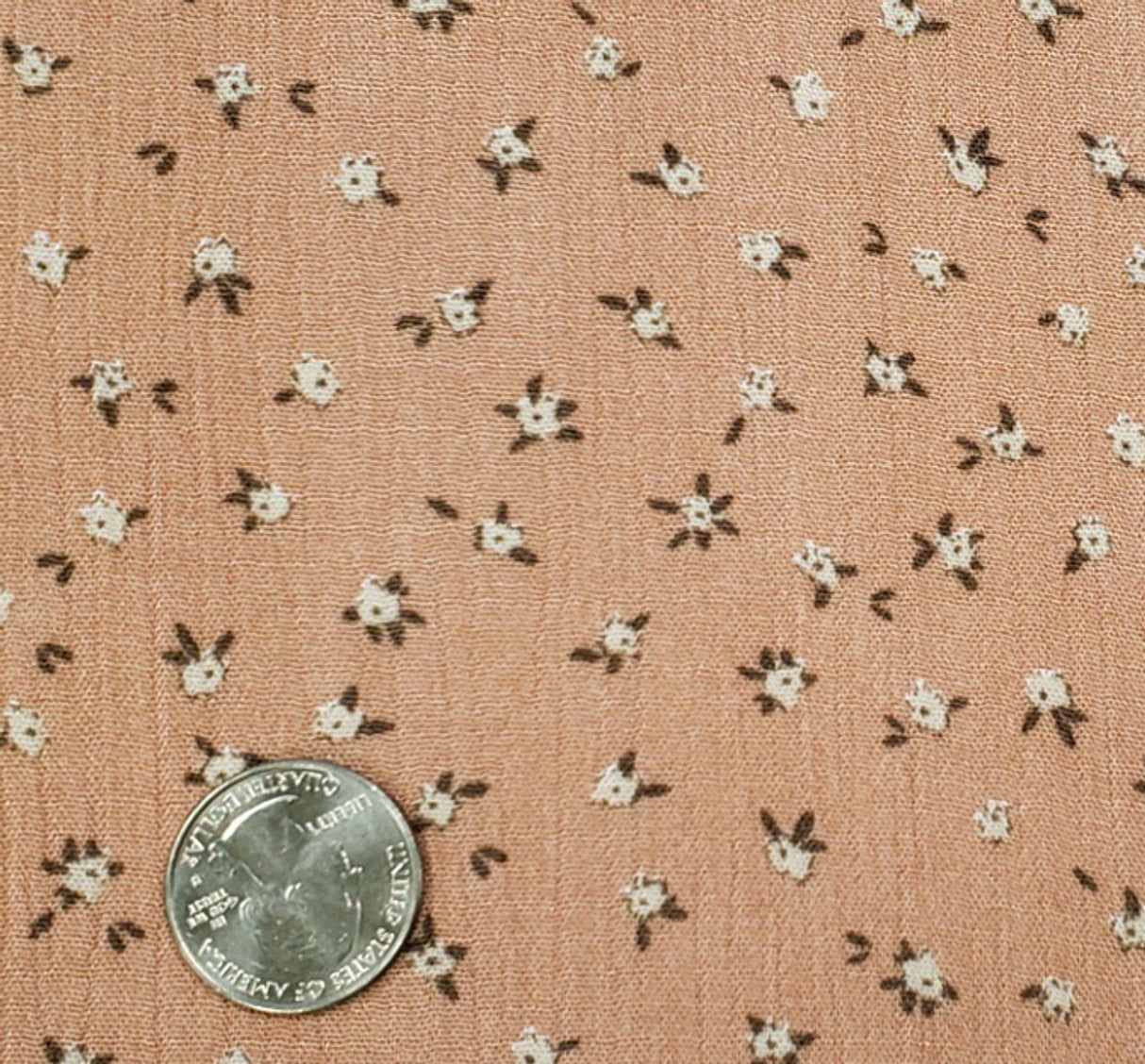 1 Yard Rayon Crinkle Fabric 50/52" Wide, Lightweight Drapey Rose Dust Crepon for Apparel