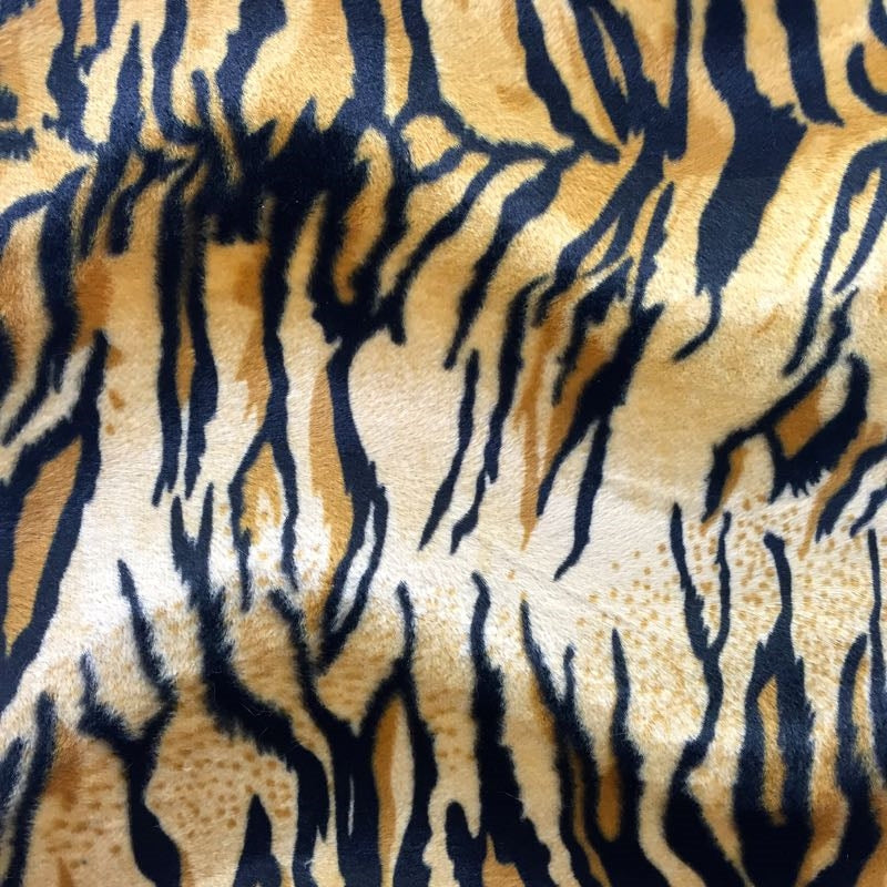 Faux Fur Tiger Print Velboa Fabric