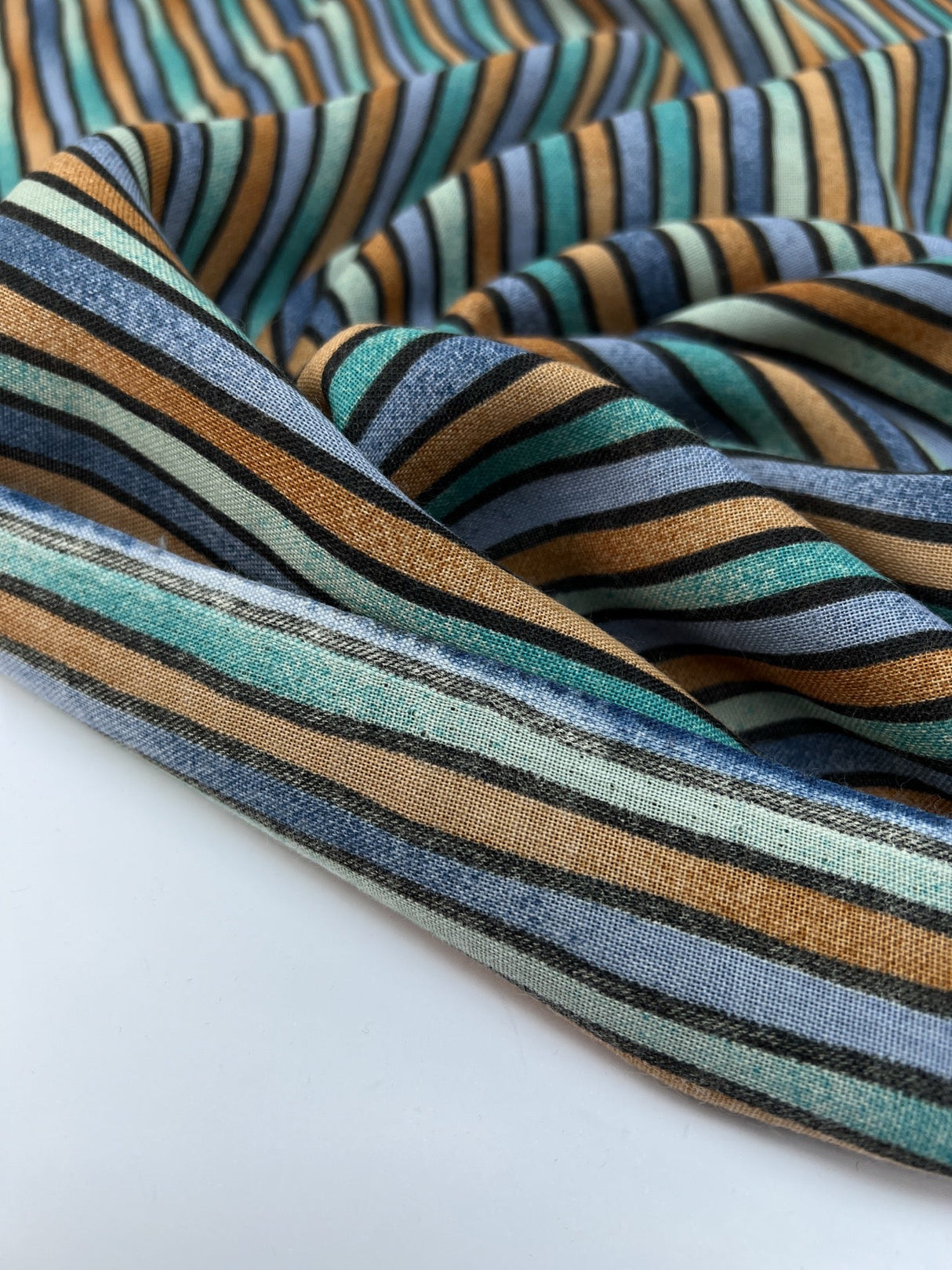 Wool Blend Striped Fabric